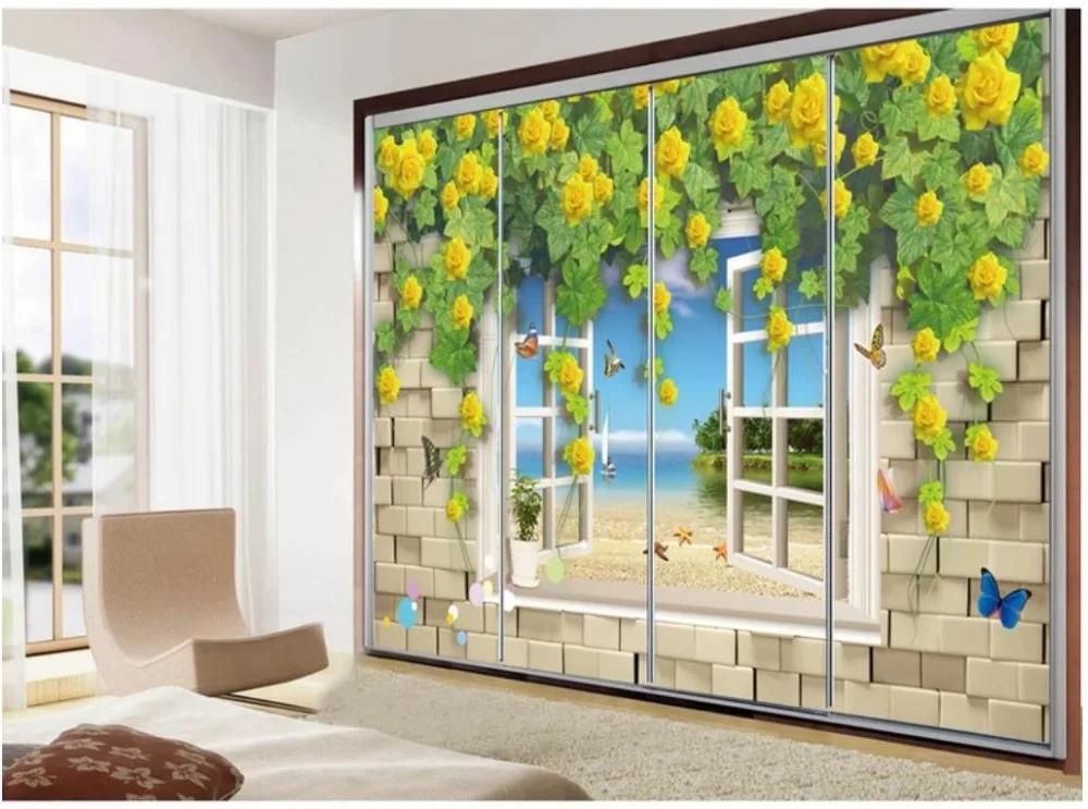 Пользовательские фотообои 3d настенные фрески обои розы росписи 3D