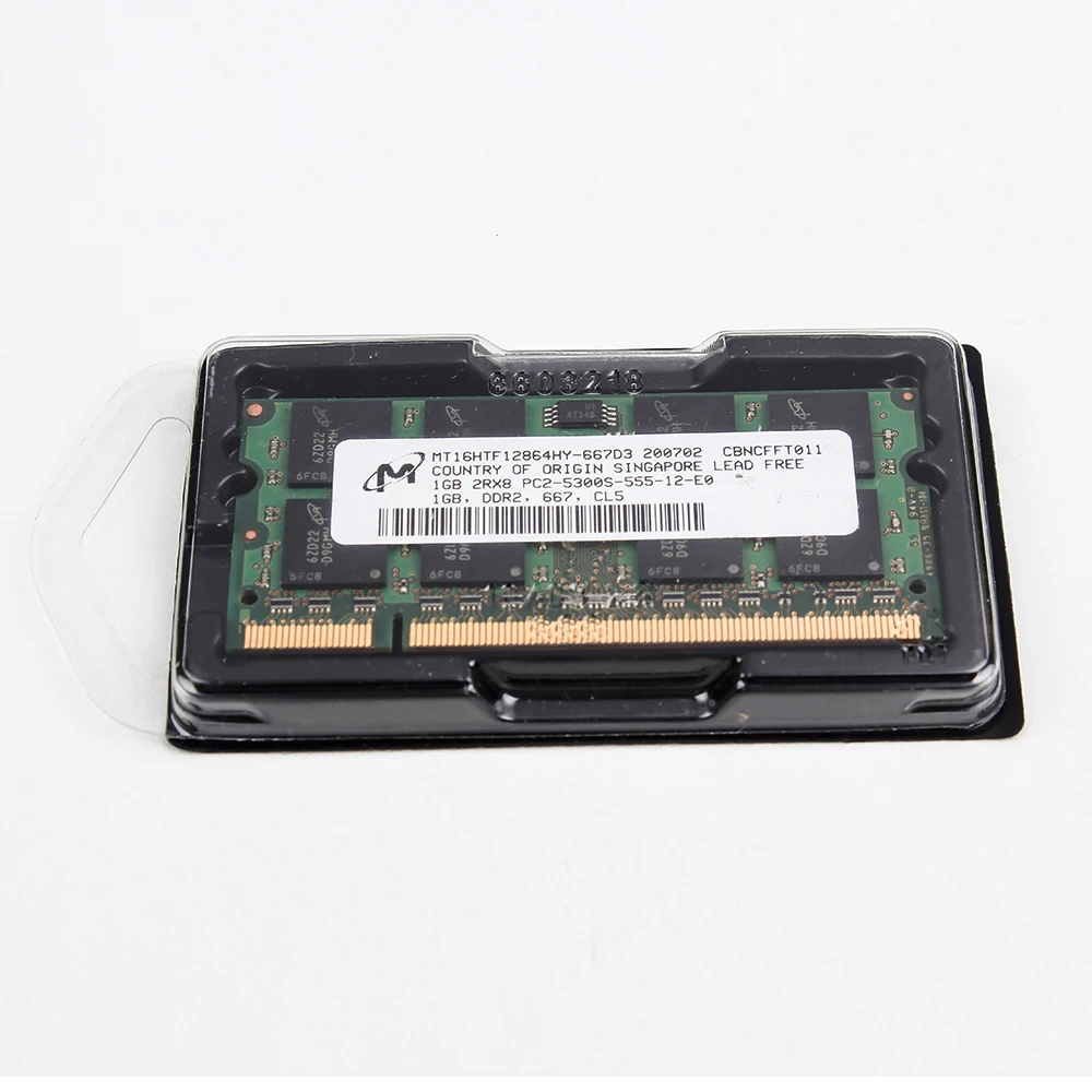 Оперативная память для ноутбука Crucial DDR2 667 МГц 1 ГБ 2 Гб оперативная ddr2 = шт. * 8