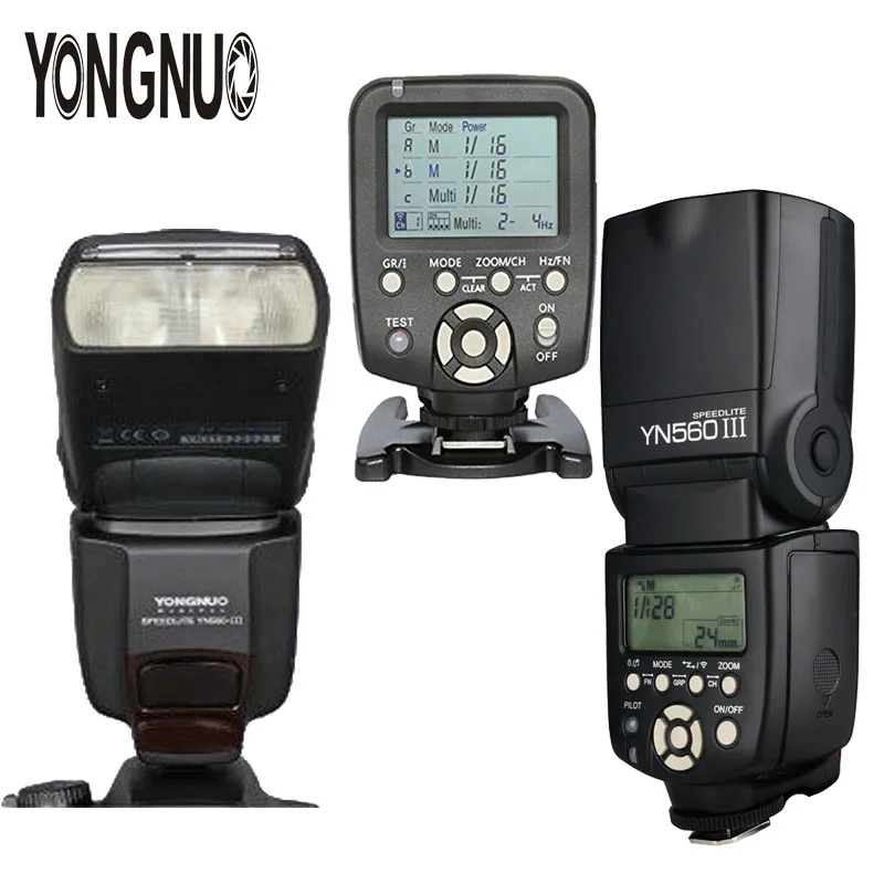 YONGNUO 2 * YN560III YN560 III Беспроводная вспышка Speedlite + фотовспышка с ЖК дисплеем TX
