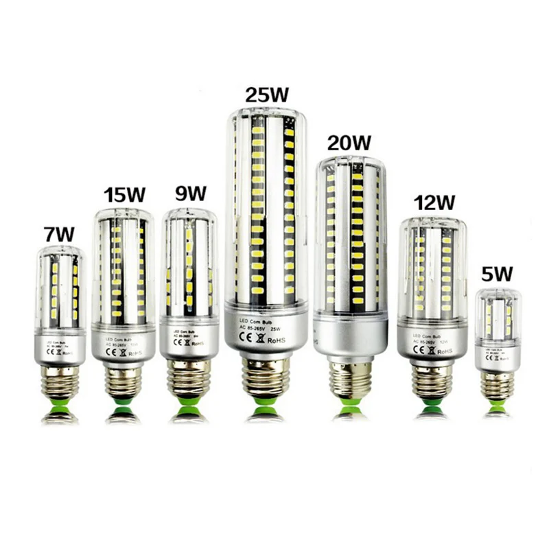 E14/E27 Led светильник Кукуруза лампа 5736SMD 5/7/9/12/15/20/25 Вт украшение дома AC 85V 265V