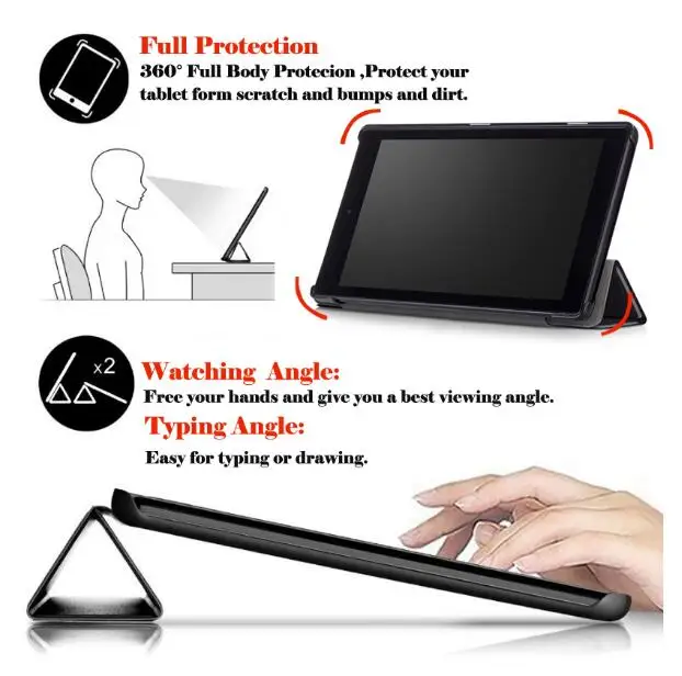 Чехол для HUAWEI MediaPad T3 10 9 6 '' кожаный чехол подставка планшета Huawei Honor Play Pad 2 +