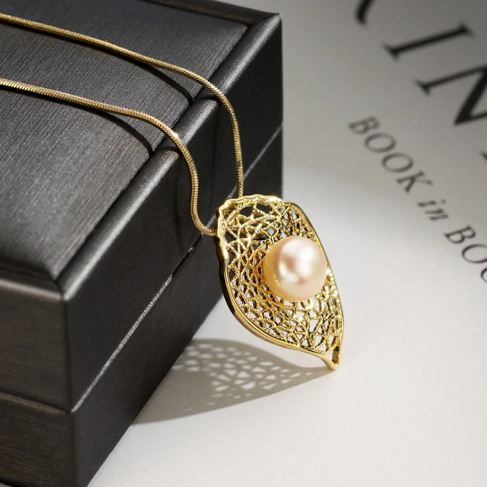 Женское ожерелье с подвеской Neoglory длинное пресноводным жемчугом и