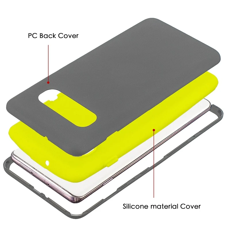Plain Shockproof Silicone PC Soft Case For Samsung S10 Lite Plus S9 Note 8 9 | Мобильные телефоны и аксессуары