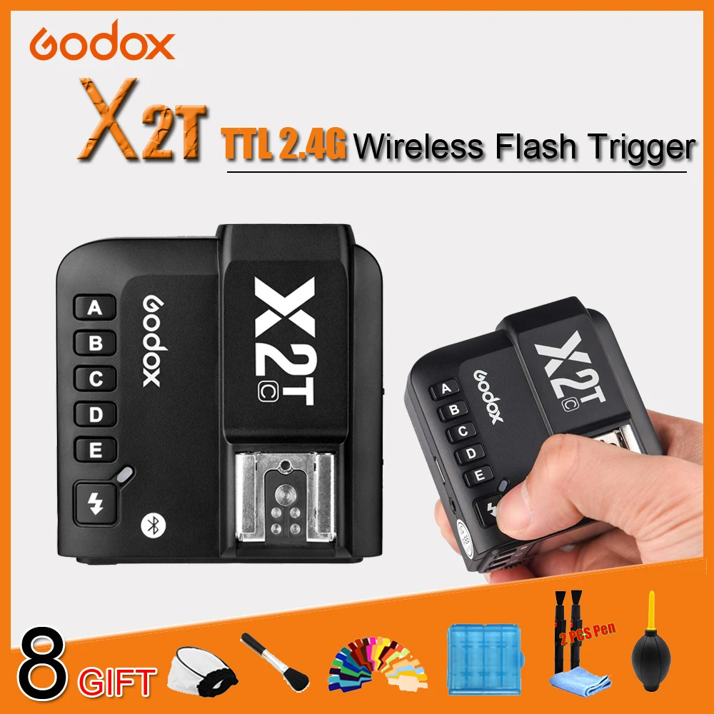 Godox X2T-C X2T-N X2T-S X2T-F X2T-O 2,4G Беспроводной ttl 1/8000s трансмиттер триггер для вспышки HSS Сверло для цифровой зеркальной камеры Canon Nikon sony Fuji Olympus