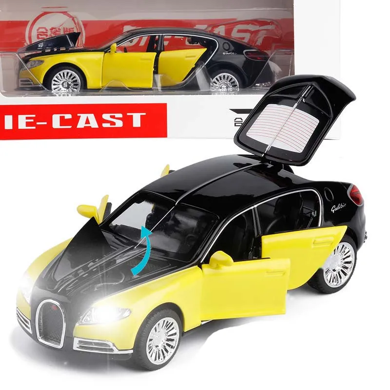 F 1/32 сплав Bugatti Veyron 16C Galibier литая металлическая модель автомобиля электронный автомобиль игрушки для мальчиков день рождения Рождественский подарок игрушки - Цвет: F