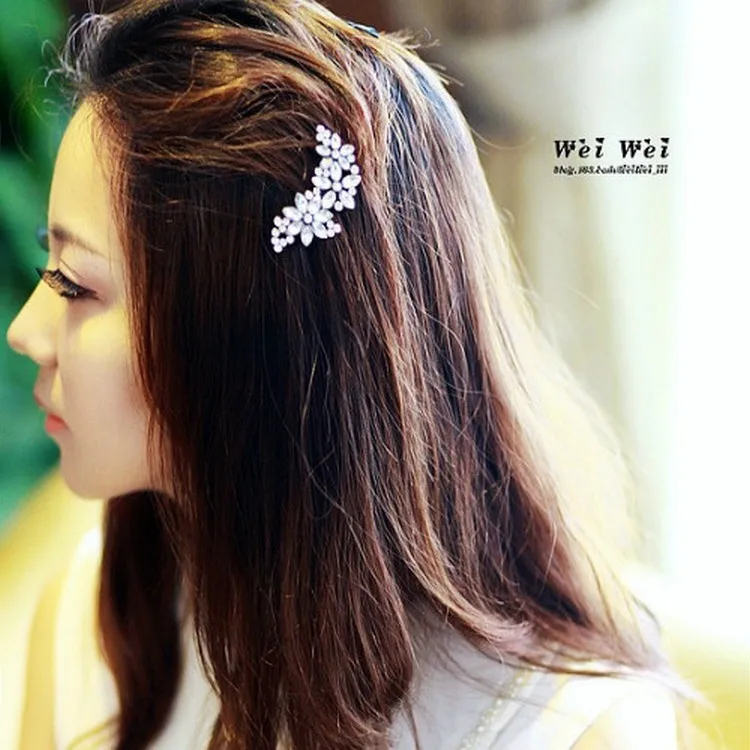 1 шт. свадебные аксессуары для волос шелковые хрустальные заколки с цветами