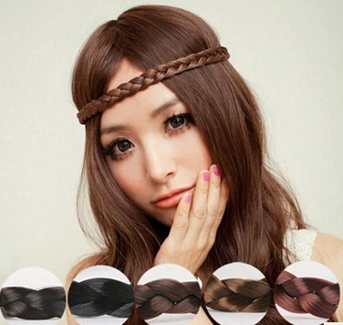 Free Shipping(3pcs/lot) Fashion women's solid Woven hairbands girl's cute headwear hair accessories | Headband
