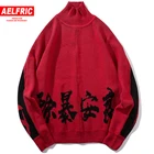 11 BYBB'S DARK китайские мужские водолазки с буквенным принтом Повседневный пуловер свитер в стиле хип-хоп с длинным рукавом Уличная одежда