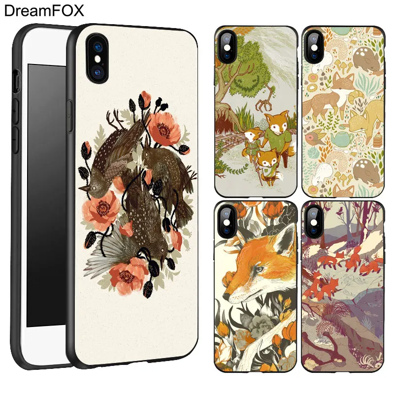 DREAMFOX K222 teagan Белый Черный Мягкий ТПУ силиконовый чехол для Apple iPhone 11 Pro XR XS Max X 8 7 6 6S