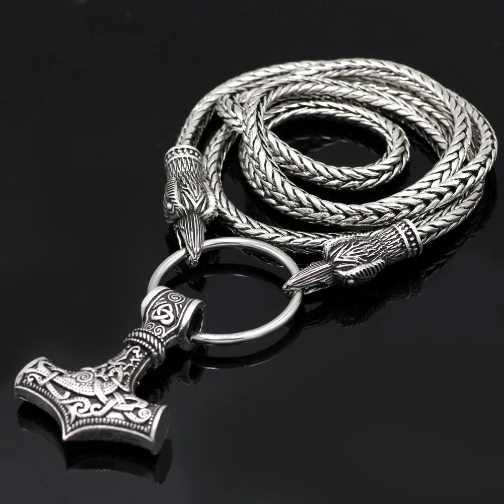 Викинговый шнур Odin's Ravens Of Thor's Молот Мьёльнир скандинавский топор волк кулон