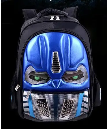 Small 3D ученик Bookbag двойная сумка через плечо робот-трансформер Люминесцентная Водонепроницаемая детская книжная сумка - Цвет: Small