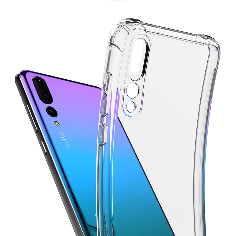 Противоударный силиконовый чехол из ТПУ для Huawei P20 Lite Mate 10 Pro 20 Nova 3i 3 прозрачный