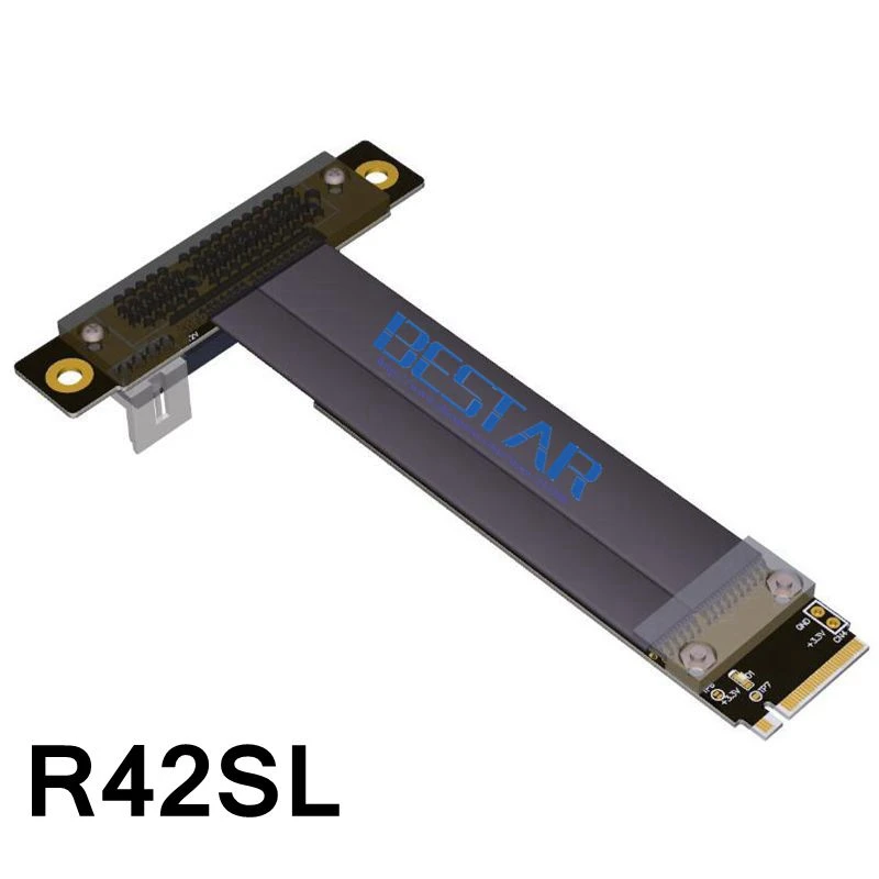 Riser PCIe PCI E x4 To M.2 NGFF NVMe Key M key Card Express 4x Gen3.0 32G/bps удлинитель ленточного кабеля 1 фута 2 3