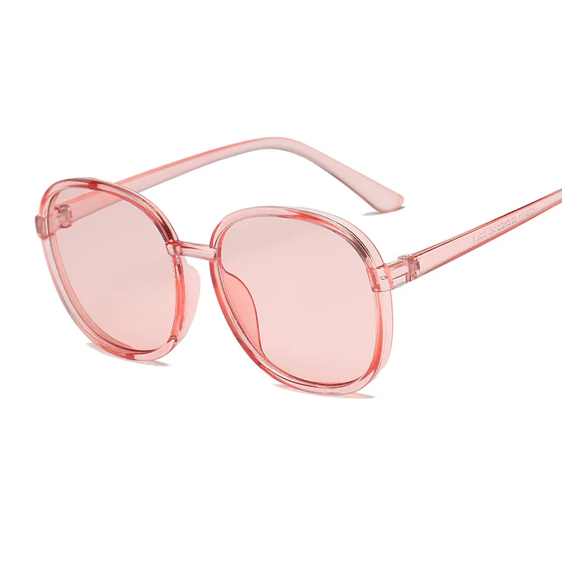 Прозрачные круглые солнцезащитные очки для женщин 2018 прозрачные цветные