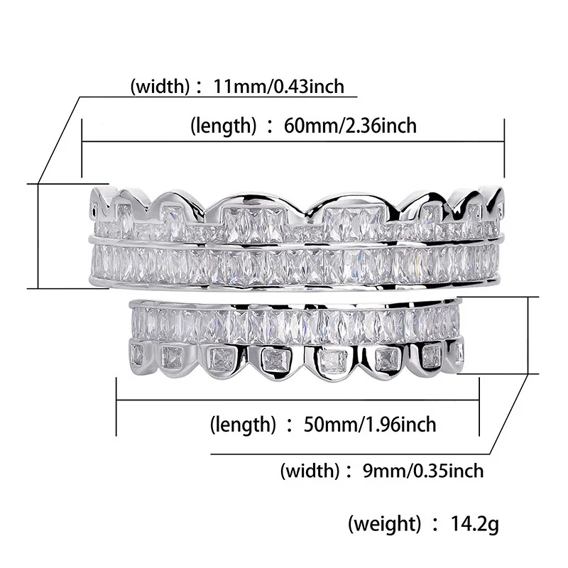 Хип-хоп ЗУБЫ Grillz Bling Iced Out AAA циркон Топ и низ зуб набор для мужчин и женщин подарки Мода Grillz ювелирные изделия
