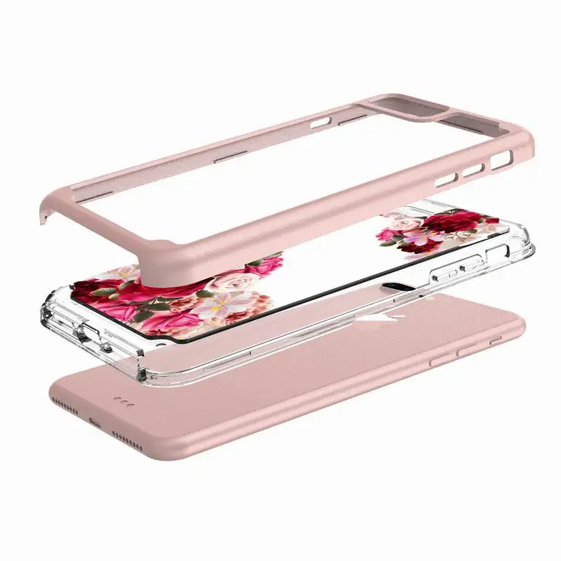Модный защитный чехол с цветочным рисунком для iphone 7 8 6 6S Plus мягкий ТПУ бампер PC
