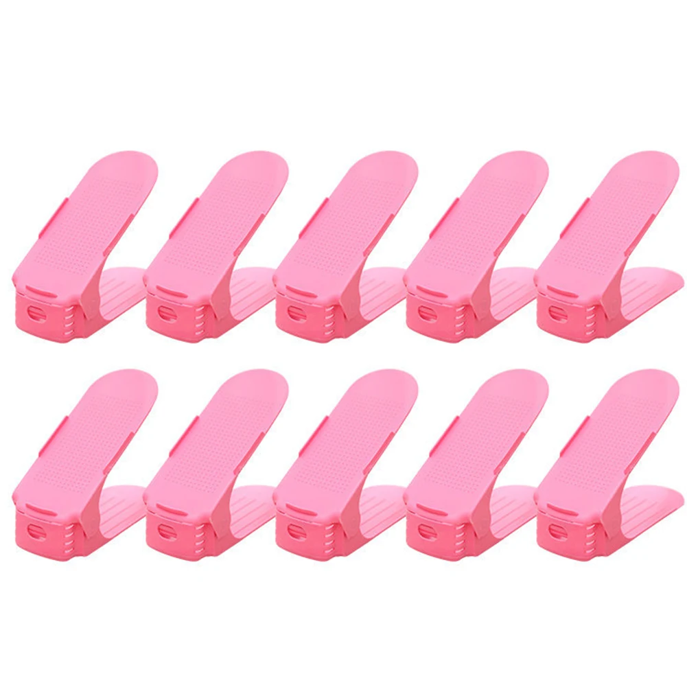 10pcs Simple Durable Double Layer Organizer Slots Adjustable Height Practical Non Slip Closet Shoe Rack Storage Home | Дом и сад