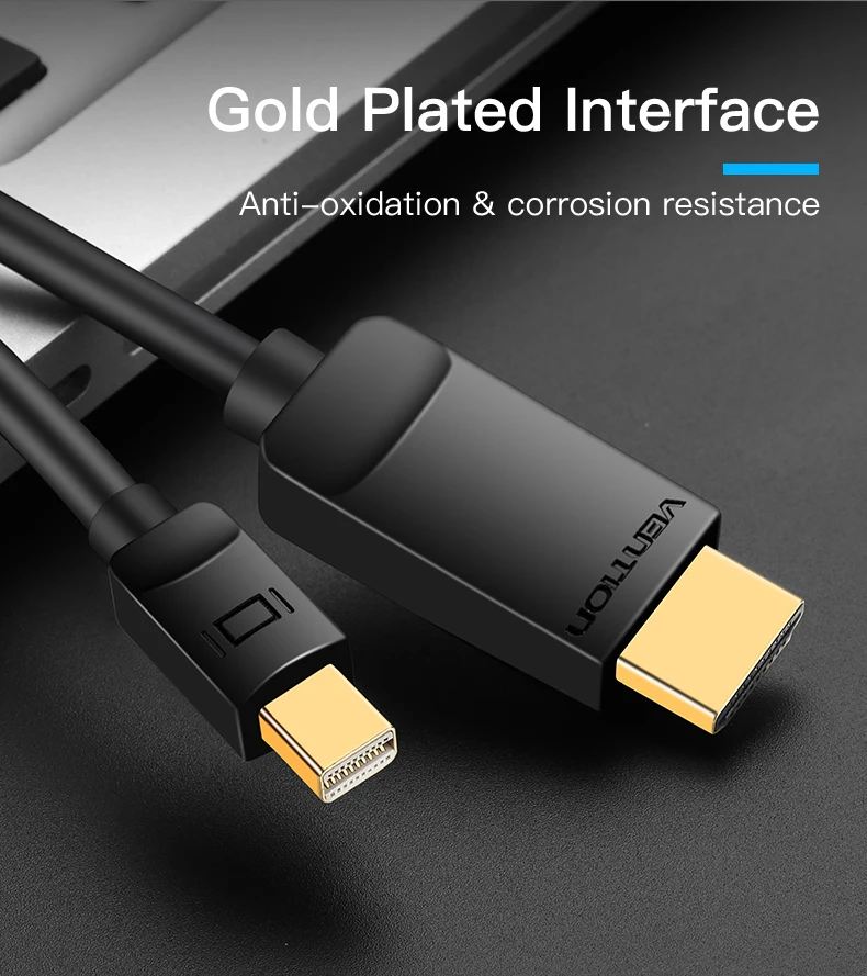 Vention Thunderbolt Mini Кабель DP-HDMI Mini Displayport-HDMI кабель Компьютерный ТВ-адаптер для ПК Macbook HD tv проектор 1080P