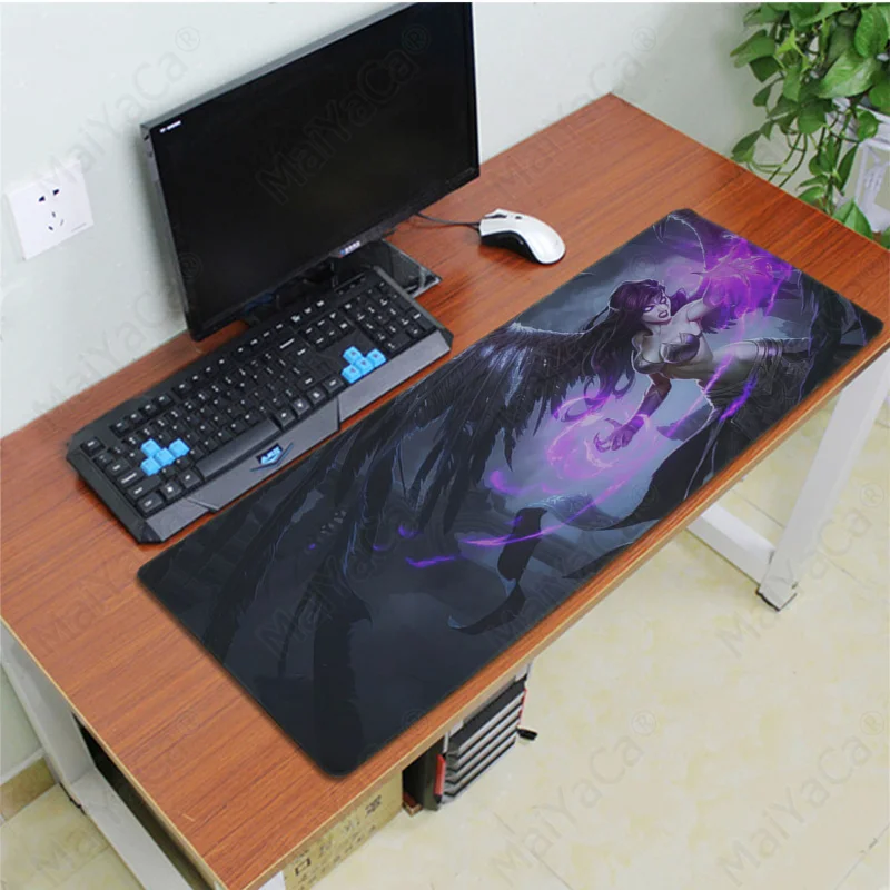 Lock Edge 30x80cm MaiYaCa крутой коврик для мыши League of Legends Эвелинн для ноутбука и компьютера большой коврик для мыши клавиатуры - Цвет: Lock Edge 30x80cm