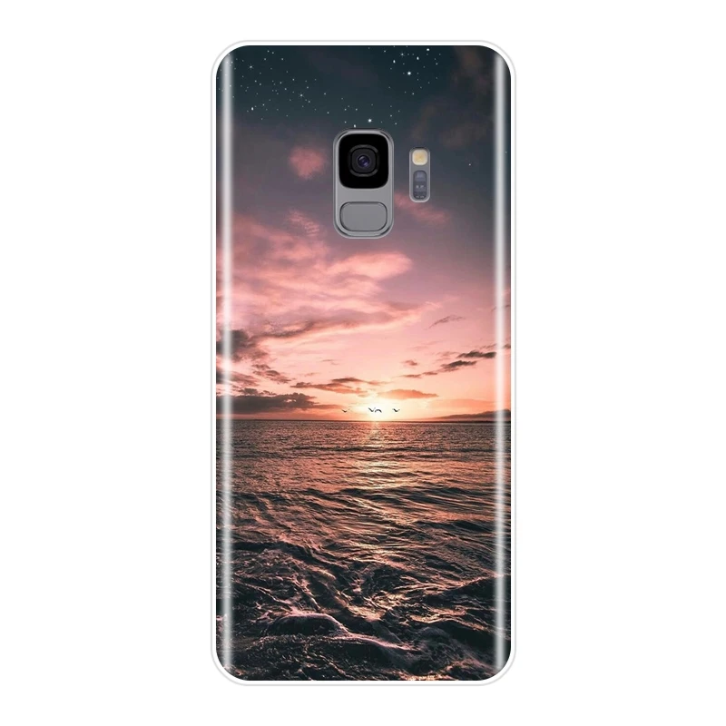 Мягкий чехол для телефона Samsung Galaxy S8 S9 Plus S5 S6 S7 Edge силиконовый волнистый пляжный Note
