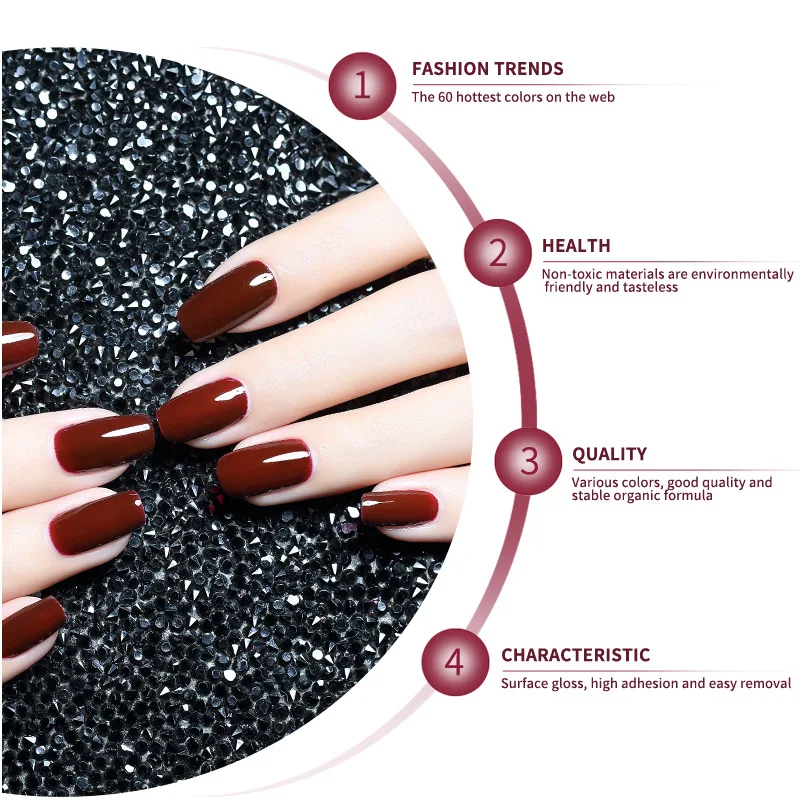 Профессиональный 60 цветов лак для ногтей использования со светодиодной и УФ