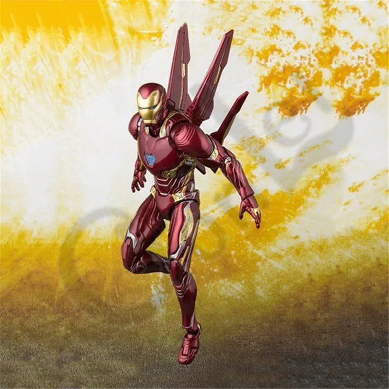 Новые горячие чудеса Мстители 4 Endgame War SHF Ironman MK50 набор нано оружия 3 бесконечные