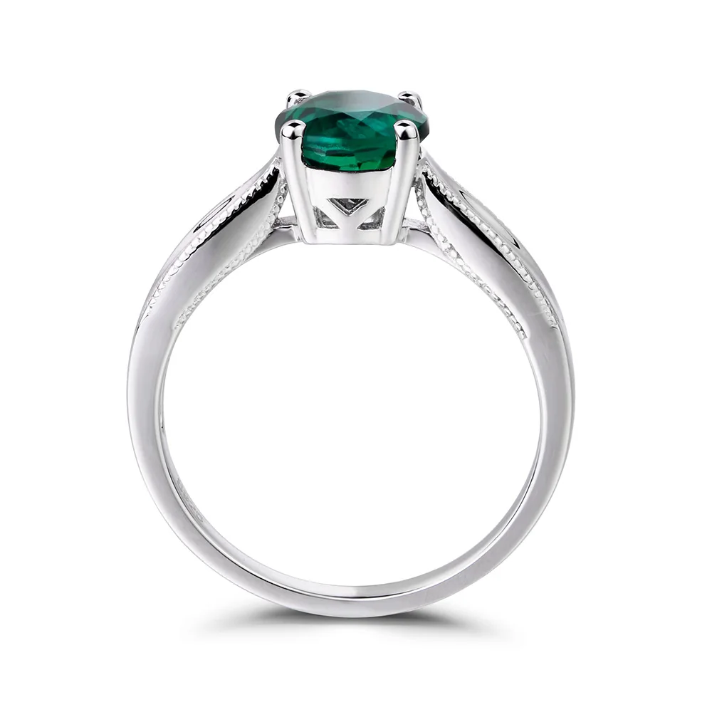 Украшения leige обручальное кольцо Lab Изумрудное с зеленым драгоценным камнем