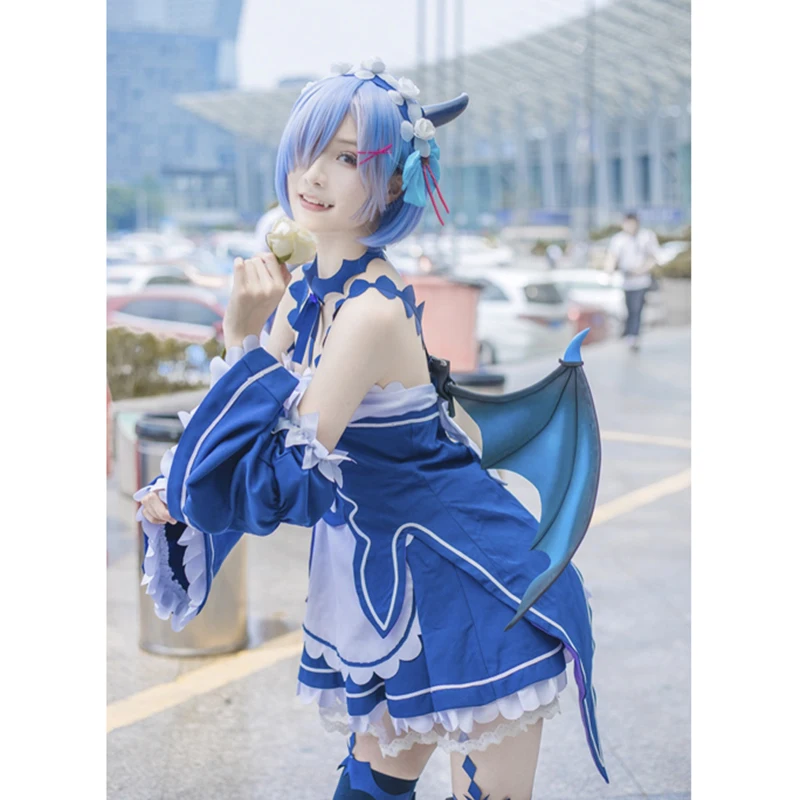 Дьявол крыло Re: Zero Ram Rem Близнецы талисман крылья хвост матч с кимоно горничной