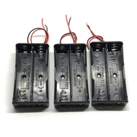30pcslot masterfire black plastic 18650 battery storage box case cover for 2 x 18650 batteries box holder with wire leads