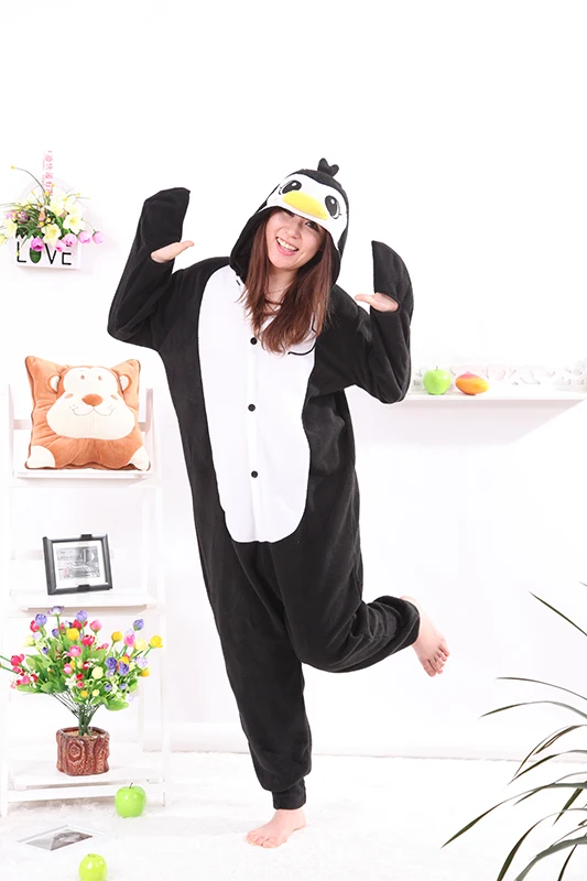 Пижама кигуруми в виде пингвина для взрослых|cosplay costume|black onesiepajama cosplay |