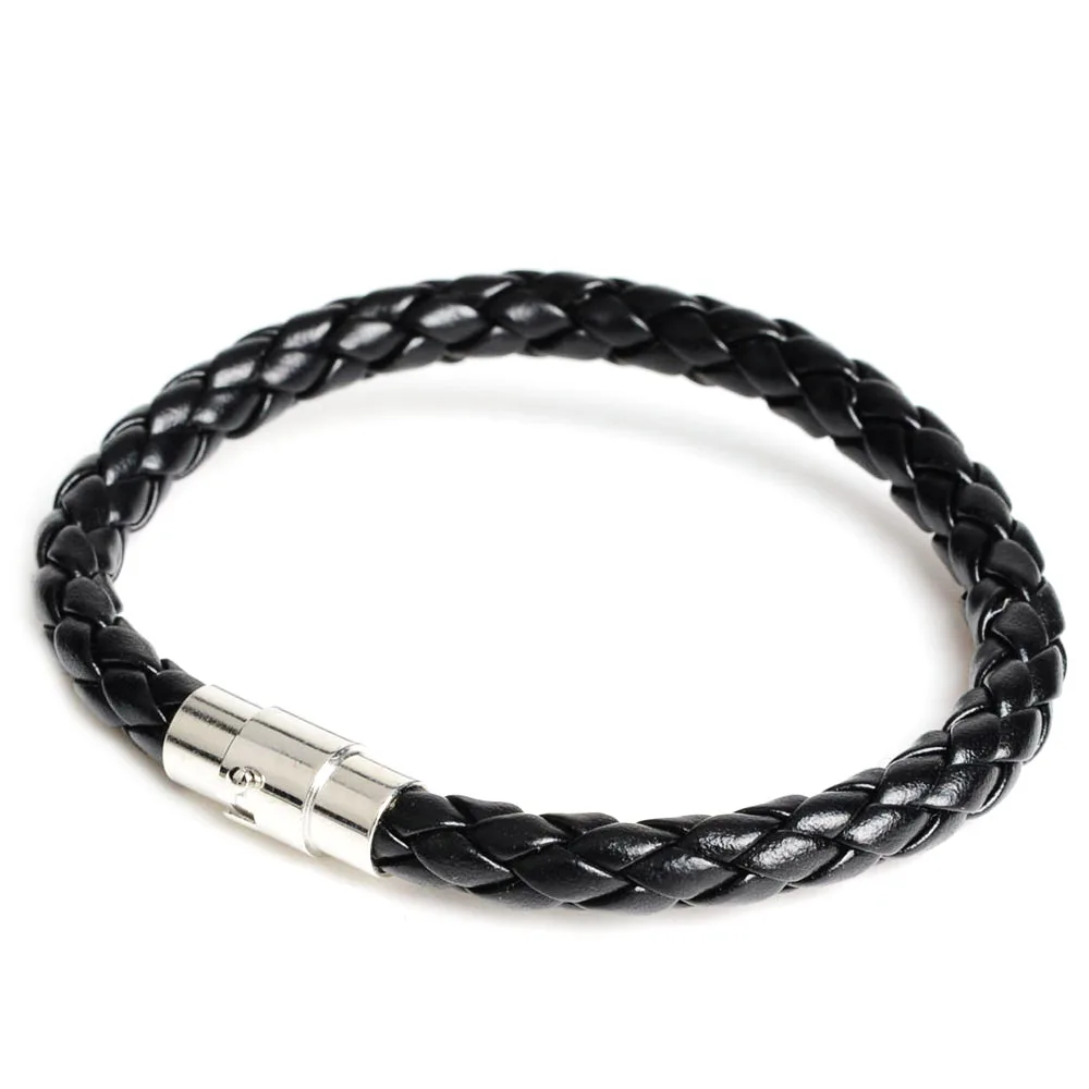 Новинка классический плетеный браслет унисекс из нержавеющей стали