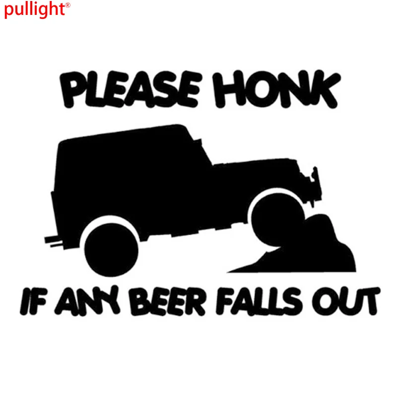 20 3*13 8 см пожалуйста HONK IF AND BEER FALLS OUT Off Road стикер модный Стайлинг автомобиля