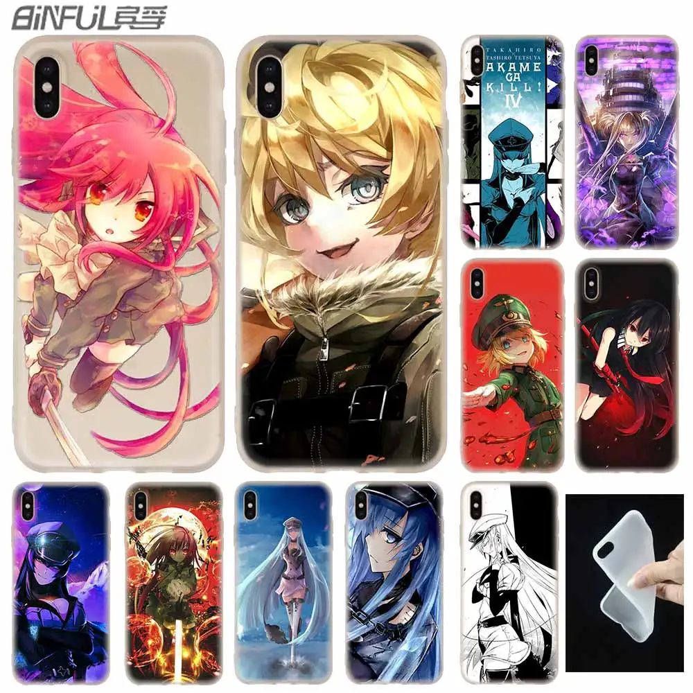 Esdeath художественный чехол силиконовый мягкий для iPhone 12 11 Pro X XS Max XR 6 6S 7 8 plus 5S SE Мини