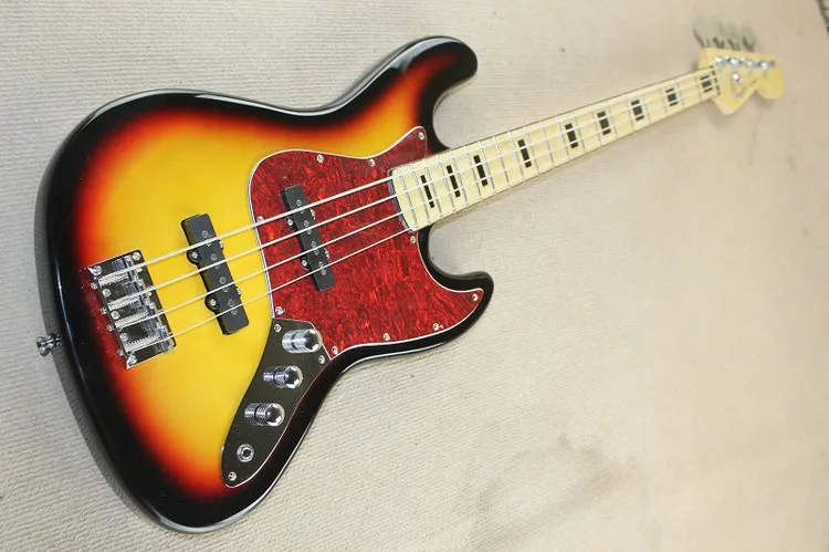 Высококачественная sunburst электрическая бас гитара 4 струны джазовая гитара|electric