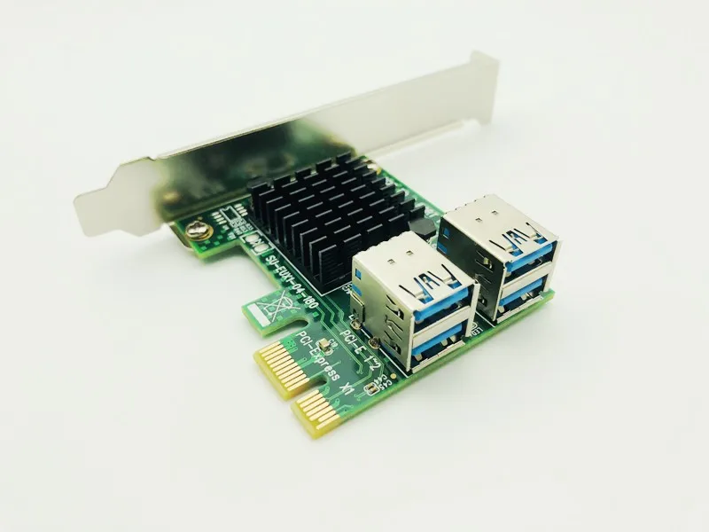 Newest PCI Express PCIE PCI-E Riser Card 1 to 4 usb 3.0 Multiplier Splitter Hub 1x 16x Adapter For Mining Miner Antminer BTC | Компьютеры