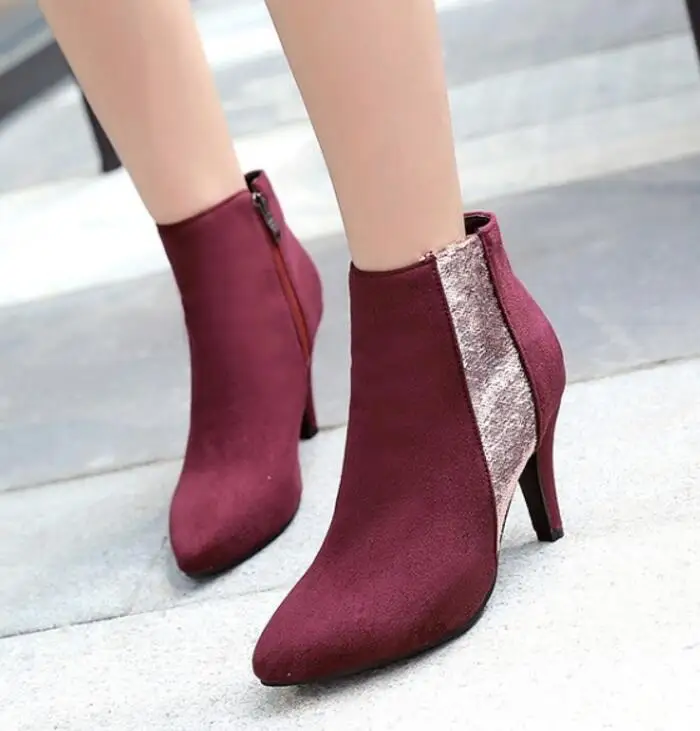Женские Большие размеры 32 43 с острым носком для девочек Zapatos Mujer зимняя модная