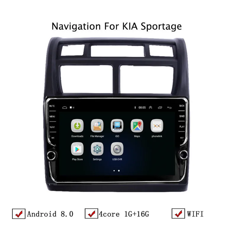 Автомобильный мультимедийный плеер NAVITOPIA 9 дюймов Android 8 1 GPS-навигация для Kia Sportage