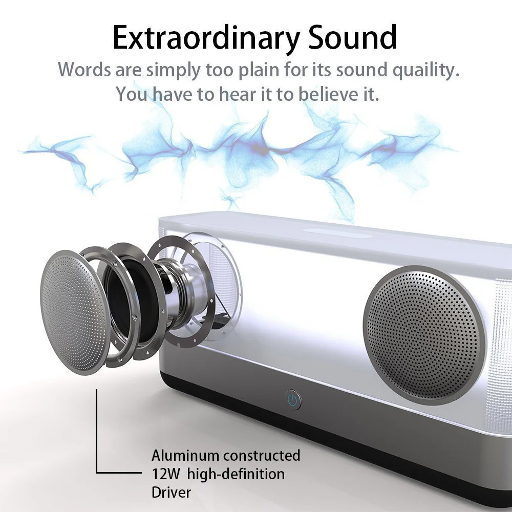 W king портативная bluetooth колонка прозрачная домашняя система Bluetooth Колонка 4 2 с TF 20