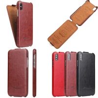 luxury vertical flip business leather case cover pouch for apple iphone 7 8 x xs max xr