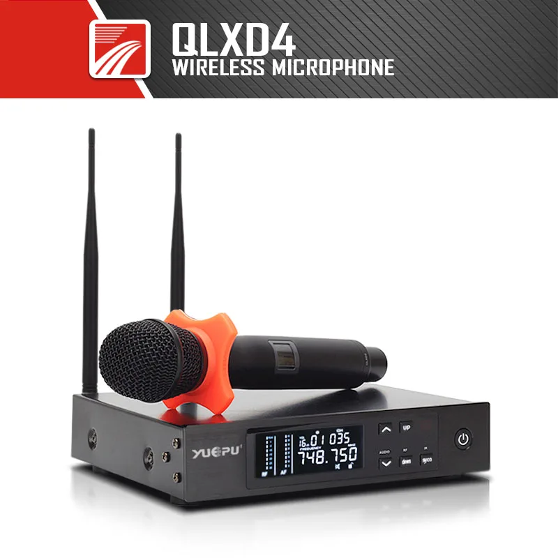 Профессиональная микрофонная Беспроводная система YUEPU QLXD24 истинное