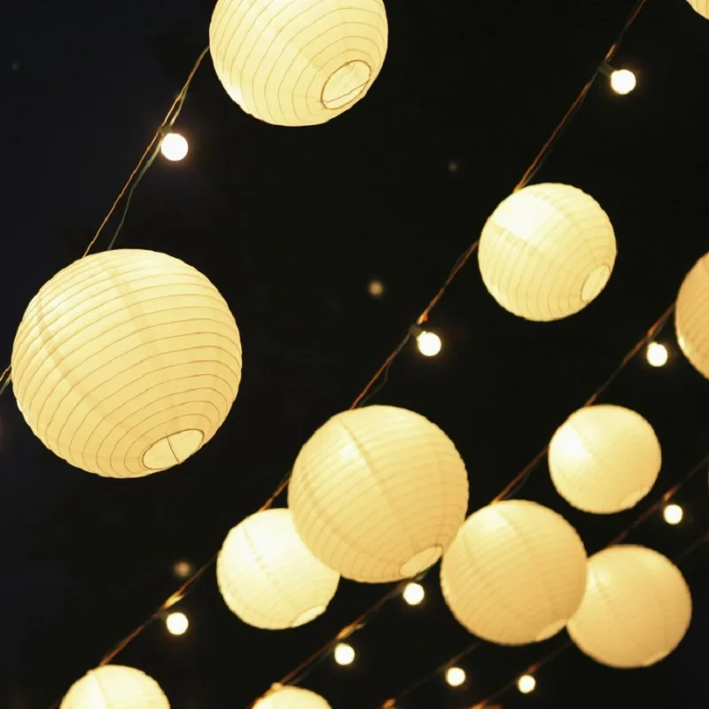 2 шт. Круглый Китайский бумажный фонарь на день рождения свадьбу вечеринку Декор