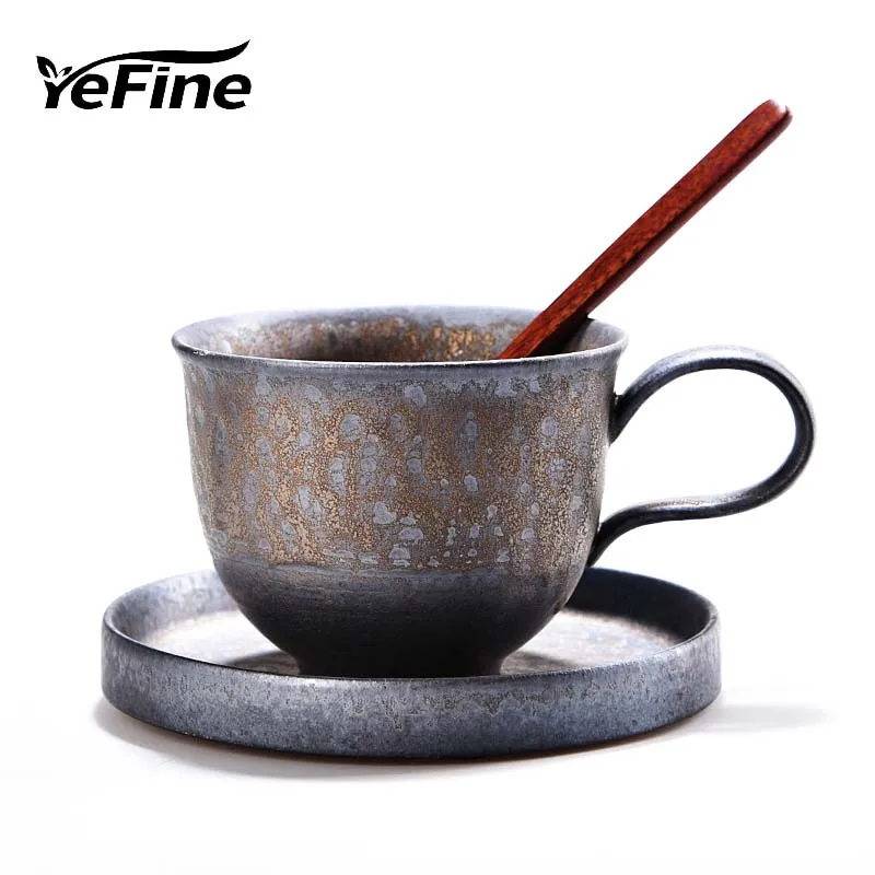 YeFine креативный FLAMBE GLAZED набор керамических чайных чашек винтажные кофейные чашки