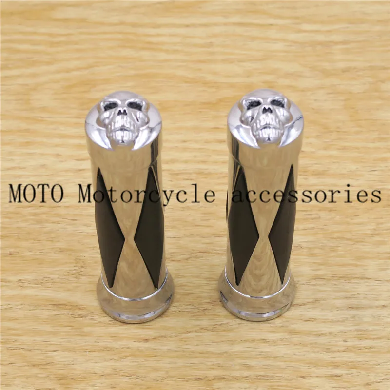 Резиновые ручки с черепом для Harley XL 883 1200 Fat boy Magna 250 Steed x 400/600 VTX1800 Shadow 400 750|Ручки