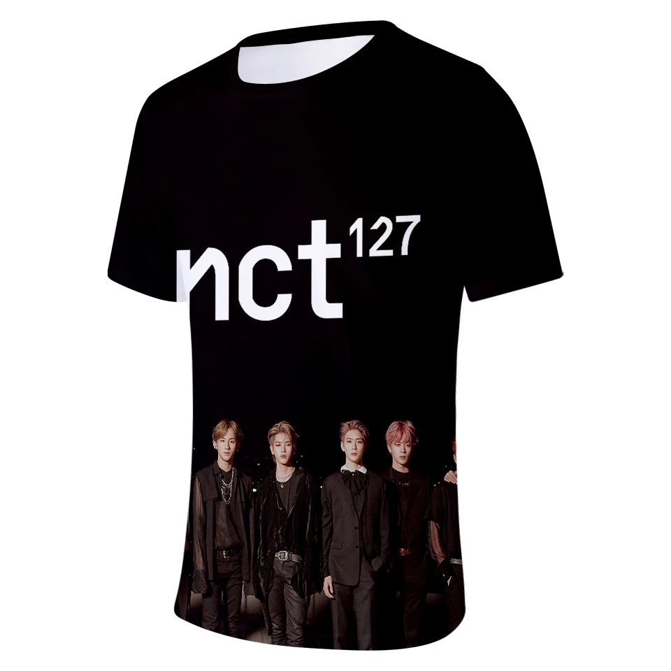 3D NCT 127 Menber Team футболка с коротким рукавом модная популярная Летняя повседневная