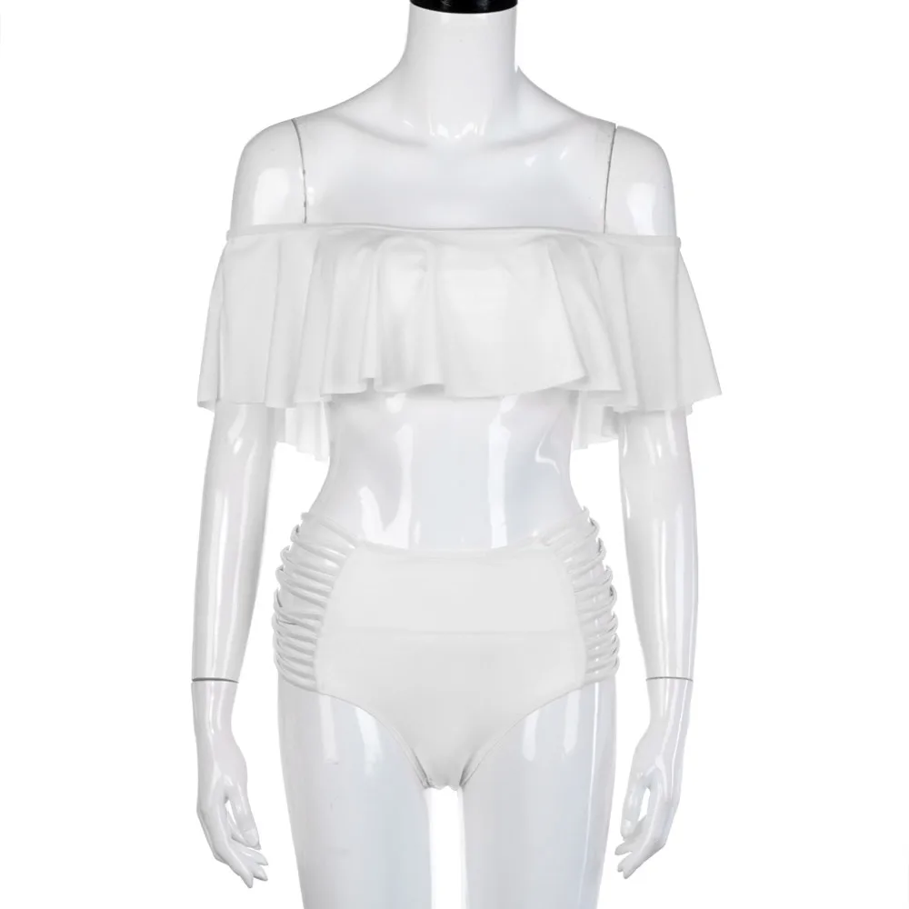 Купальник бикини Женский бандо топ купальник с вырезами Высокая талия купальные