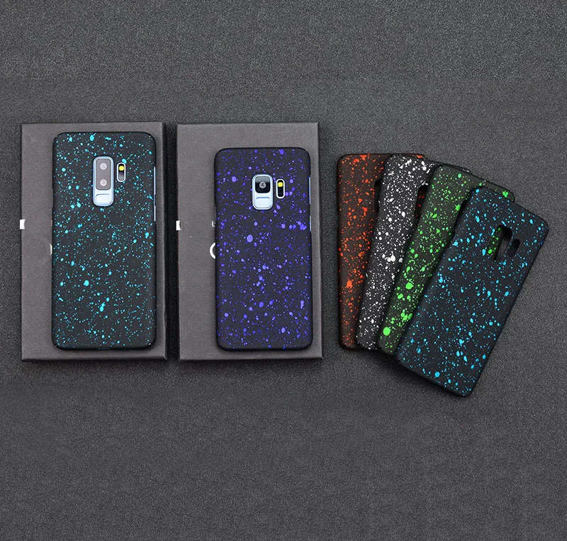 YueTuo 3d bling glitter matte luxury hard phone back thin full etui coque cover case for samsung galaxy S9 Plus S 9 S9plus |