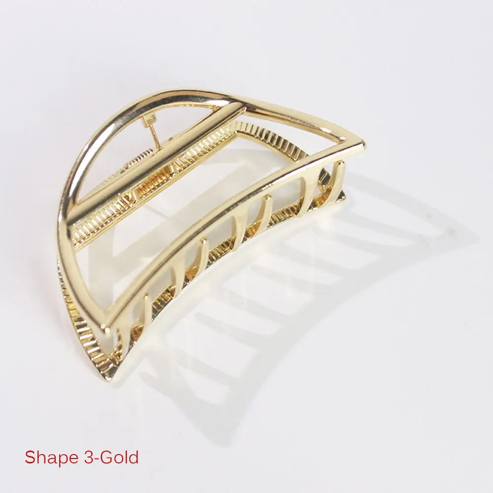 shape3gold 1 шт., Классический розовый Золотой геометрический стильный зажим для волос для женщин, заколки для волос, держатель для хвоста, булочка, аксессуары для волос - Цвет: shape3gold