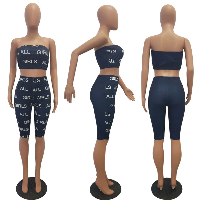 Спортивный костюм Adogirl для всех девочек с буквенным принтом женщин короткий топ