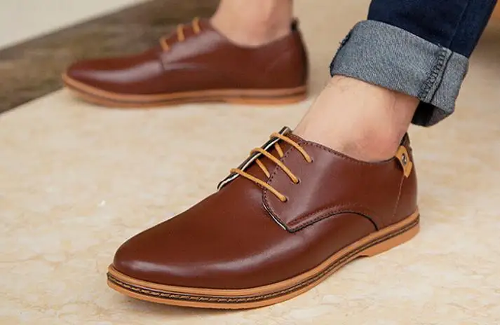 ForU New 2015 Men Shoes Leather Casual 