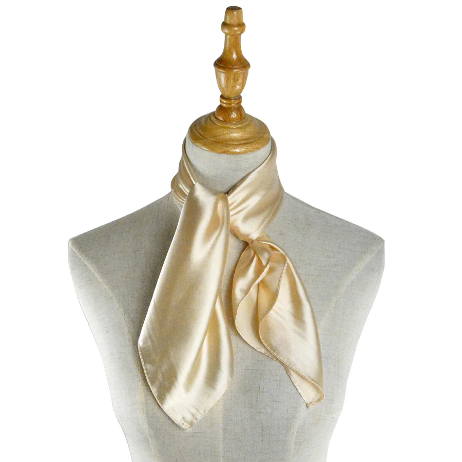 

SISHION Wonderful Designer Soft Scarf 60cm*60cm Beige Vintage bufandas mujer 2021 Autumn Spring Brand Scarf SD0008